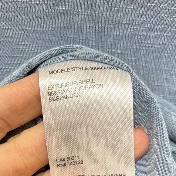 Tribal blue Asymmetrical Long Sleeve Tunic - Picture 4 of 4